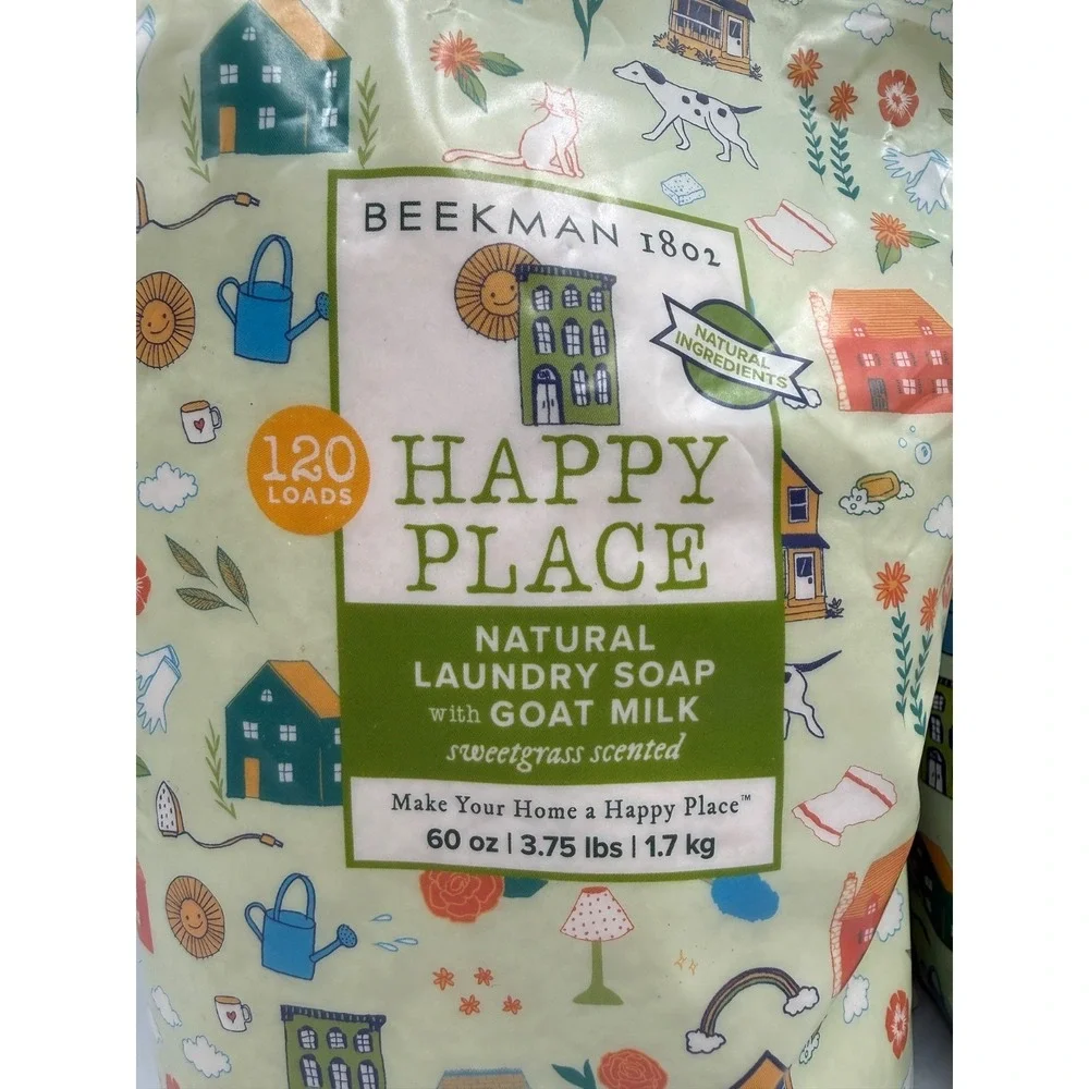 Beekman 1802  Goat Milk Laundry Soap Sweetgrass- 120 Loads & SCENT BOOSTER SET